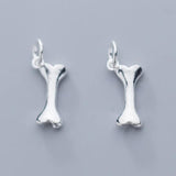 925 Sterling Silver Dog Bone Charms Pendant Beads for Bracelet DIY