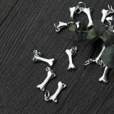 925 Sterling Silver Dog Bone Charms Pendant Beads for Bracelet DIY