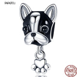 925 Sterling Silver Mini Dog Charms Beads for Bracelet Making