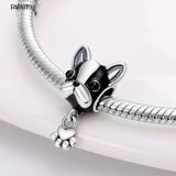 925 Sterling Silver Mini Dog Charms Beads for Bracelet Making