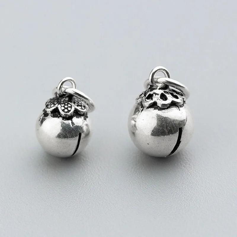 925 Sterling Silver Vintage Bell Charms for DIY Jewelry Making
