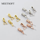 925 Silver Electroplate 18K Pendant Melon Seed Buckle Charms DIY Making