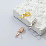 925 Silver Electroplate 18K Pendant Melon Seed Buckle Charms DIY Making