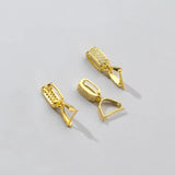 925 Silver Electroplate 18K Pendant Melon Seed Buckle Charms DIY Making