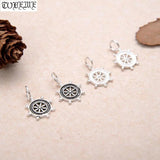 925 Silver Tibetan Wheel Charm Amulet Pendant
