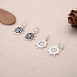 925 Silver Tibetan Wheel Charm Amulet Pendant