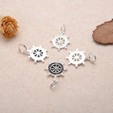 925 Silver Tibetan Wheel Charm Amulet Pendant
