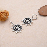 925 Silver Tibetan Wheel Charm Amulet Pendant