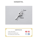 925 Silver Heart Key Zircon Charms DIY Jewelry for Necklace Bracelet
