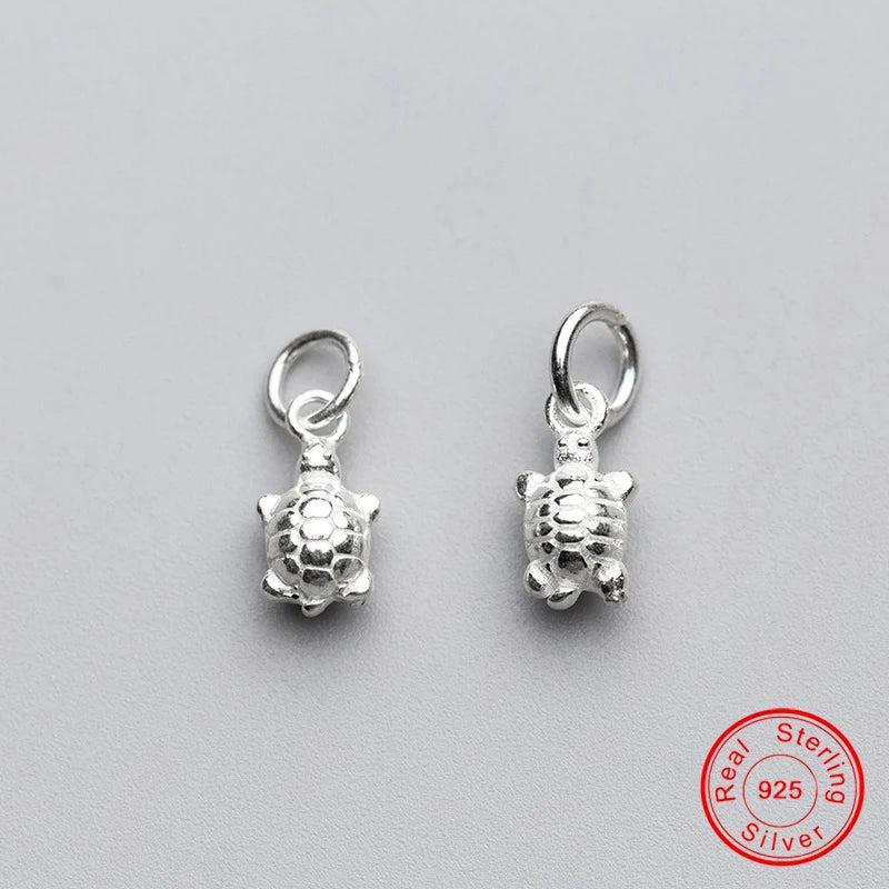 925 Silver Tortoise Charms Pendant For Jewelry Making