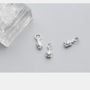 925 Silver Tortoise Charms Pendant For Jewelry Making