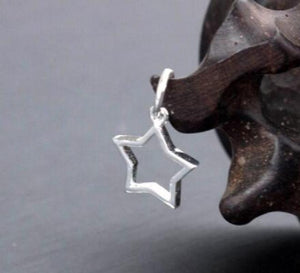925 Sterling Silver Star Charms DIY Jewelry Pendants Earrings Bracelet
