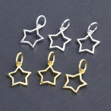 925 Sterling Silver Star Charms DIY Jewelry Pendants Earrings Bracelet