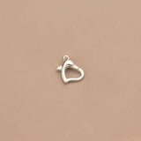 TrustDavis 925 Silver Love Heart Snap Hook DIY Necklace Bracelet Accessories