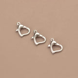 TrustDavis 925 Silver Love Heart Snap Hook DIY Necklace Bracelet Accessories