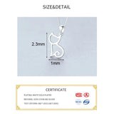 925 Silver Cat Hollow Charm for DIY Necklace