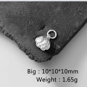 925 Silver Pig Butterfly Star Moon Charms Geometric Punk Bijoux