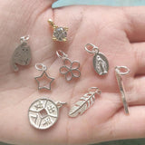 925 Silver Pig Butterfly Star Moon Charms Geometric Punk Bijoux