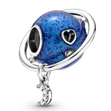 Maple Leaf Star Moon Watering Can 925 Silver Charm