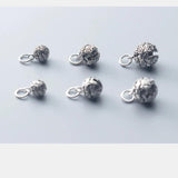 S925 Vintage Round Charms Beads Findings