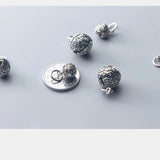 S925 Vintage Round Charms Beads Findings