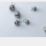 S925 Vintage Round Charms Beads Findings