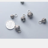 S925 Vintage Round Charms Beads Findings