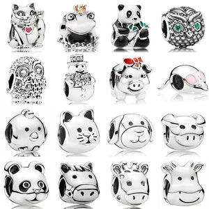 925 Sterling Silver Animal Bead Charm for Bracelet DIY Jewelry