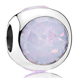 Multicolor Radiant Droplets Crystal Charms Sterling Silver Beads