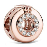 Pink Glass Charm 925 Silver Bead Bracelet Jewelry