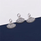 925 Sterling Silver Classic Fan Earring Charms Dangler Pendants