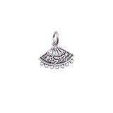 925 Sterling Silver Classic Fan Earring Charms Dangler Pendants