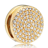 Reflexions Rose Dazzling Elegance Circle Charm 925 Sterling Silver Beads