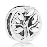 Sterling Silver Flower of Life Safety Chain Clip Charm for Bracelet