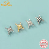 TrustDavis Real Sterling Silver Knotted Round Interval Bead Charm Beads HY423