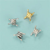 TrustDavis Real Sterling Silver Knotted Round Interval Bead Charm Beads HY423