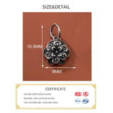Vintage S925 Sterling Silver Rose Pendant Charms DIY Supplies