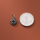 Vintage S925 Sterling Silver Rose Pendant Charms DIY Supplies