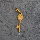 Vintage Heart Key Charms Pendant Necklaces DIY Jewelry Accessories