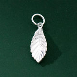 S925 Sterling Silver Leaf Pendant Charms for DIY Necklace
