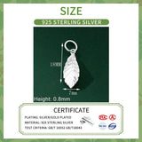 S925 Sterling Silver Leaf Pendant Charms for DIY Necklace