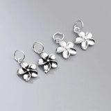 925 Sterling Silver Flower Circle Charms Antique Pendants DIY Jewelry