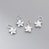 925 Sterling Silver Flower Circle Charms Antique Pendants DIY Jewelry