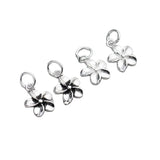 925 Sterling Silver Flower Circle Charms Antique Pendants DIY Jewelry