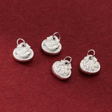 925 Silver Lucky Fish Longevity Lock Charm Good Luck Pendant DIY Jewelry