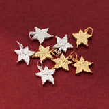 925 Silver Plated Maple Leaves Jewelry Charms DIY Pendants
