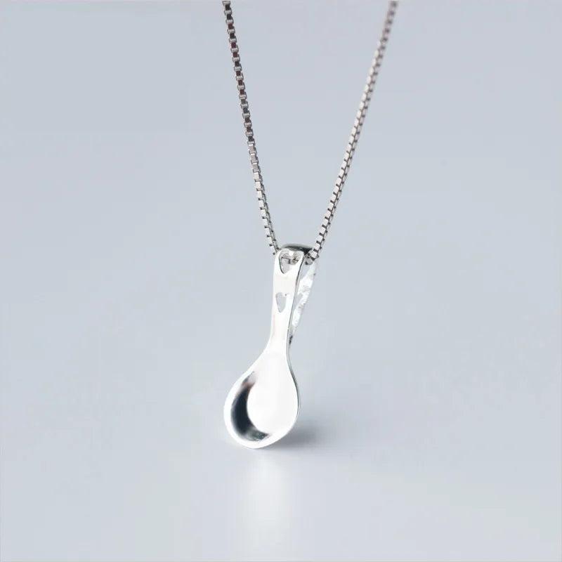 925 Sterling Silver Small Spoon Dangle Charms for DIY Jewelry