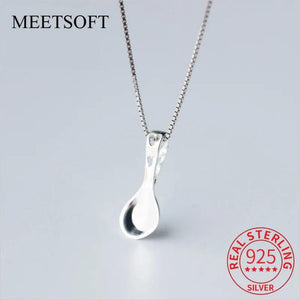 925 Sterling Silver Small Spoon Dangle Charms for DIY Jewelry