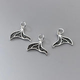925 Sterling Silver Mermaid Tails Charms Necklace Earrings Pendants DIY