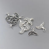 925 Sterling Silver Mermaid Tails Charms Necklace Earrings Pendants DIY